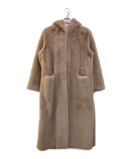 LEMONPLET（レモンプレット）LEMONPLET (レモンプレット) FAUX FUR LAON HOODED MAXI COAT ベージュ サイズ:SIZE Mの古着・服飾アイテム