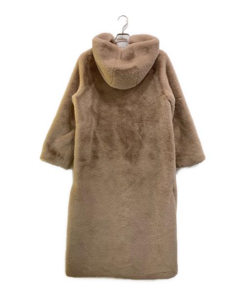 LEMONPLET（レモンプレット）LEMONPLET (レモンプレット) FAUX FUR LAON HOODED MAXI COAT ベージュ サイズ:SIZE Mの古着・服飾アイテム