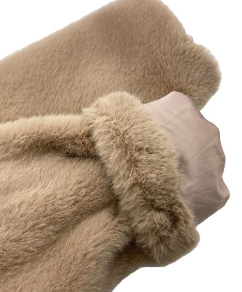 LEMONPLET（レモンプレット）LEMONPLET (レモンプレット) FAUX FUR LAON HOODED MAXI COAT ベージュ サイズ:SIZE Mの古着・服飾アイテム