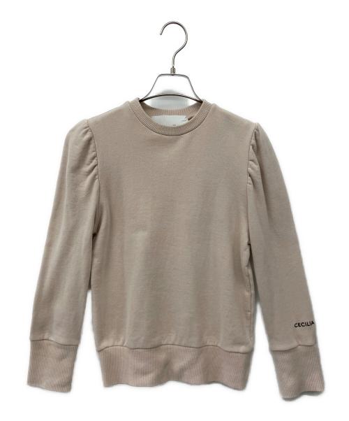 St.cecilia（セントセシリア）St.cecilia (セントセシリア) パフスリーブスウェット ピンク サイズ:Sの古着・服飾アイテム