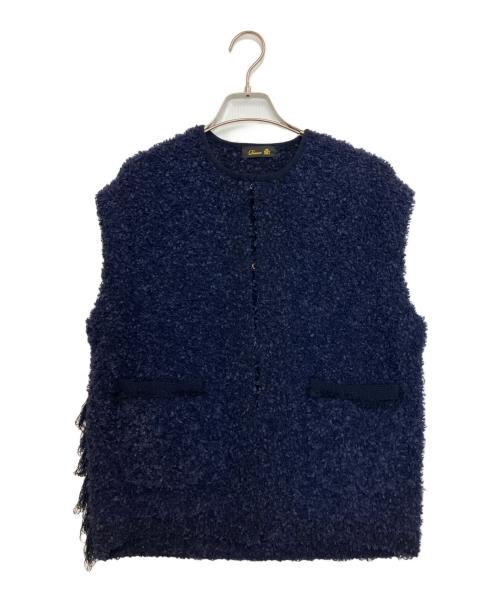 DRAWER（ドゥロワー）DRAWER (ドゥロワー) RESORT2 5Gフリンジニットベスト ネイビー サイズ:FREEの古着・服飾アイテム