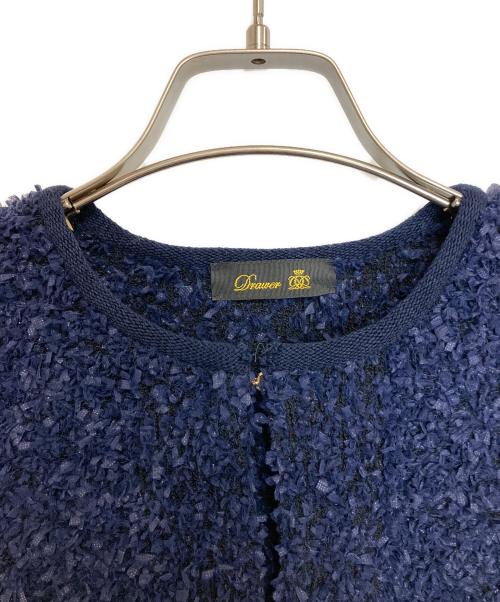DRAWER（ドゥロワー）DRAWER (ドゥロワー) RESORT2 5Gフリンジニットベスト ネイビー サイズ:FREEの古着・服飾アイテム