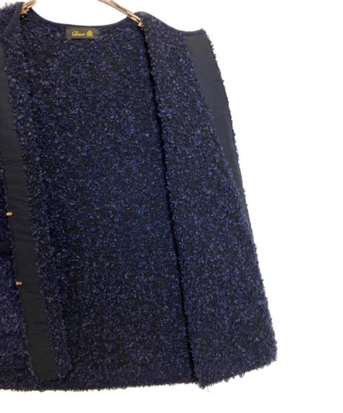 DRAWER（ドゥロワー）DRAWER (ドゥロワー) RESORT2 5Gフリンジニットベスト ネイビー サイズ:FREEの古着・服飾アイテム