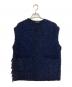 DRAWER（ドゥロワー）の古着「RESORT2 5Gフリンジニットベスト」｜ネイビー