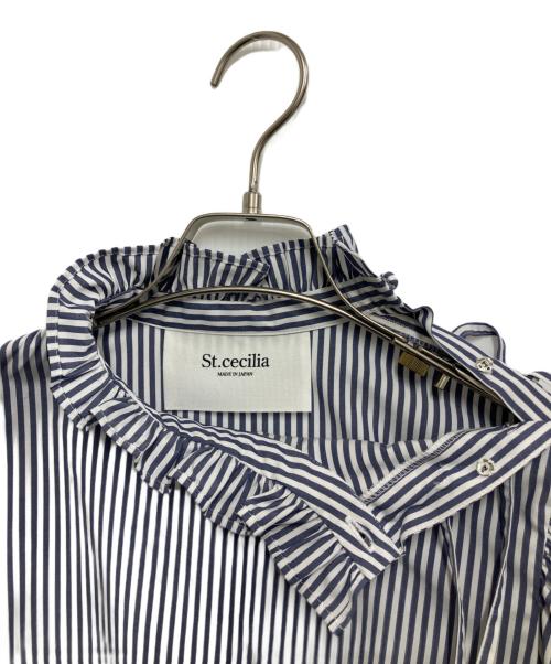 St.cecilia（セントセシリア）St.cecilia (セントセシリア) ダイアナブラウス ブルー サイズ:Freeの古着・服飾アイテム
