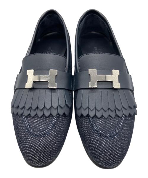 HERMES（エルメス）HERMES (エルメス) モカシン ロワイヤル インディゴ サイズ:35の古着・服飾アイテム