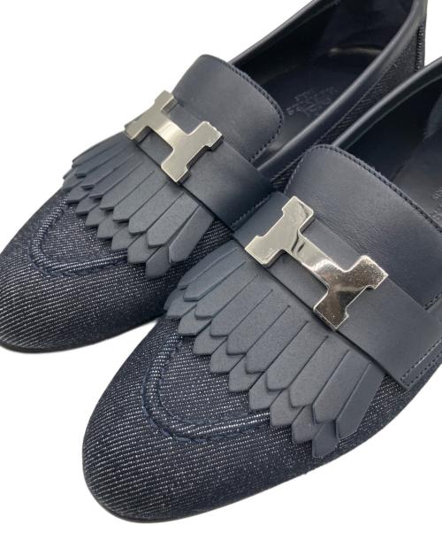 HERMES（エルメス）HERMES (エルメス) モカシン ロワイヤル インディゴ サイズ:35の古着・服飾アイテム