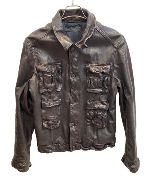 NEIL BARRETT（ニールバレット）NEIL BARRETT (ニールバレット) レザージャケット ブラウン サイズ:Ｓの古着・服飾アイテム