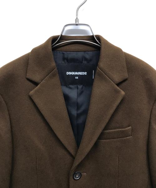 DSQUARED2（ディースクエアード）DSQUARED2 (ディースクエアード) チェスターコート ブラウン サイズ:44の古着・服飾アイテム