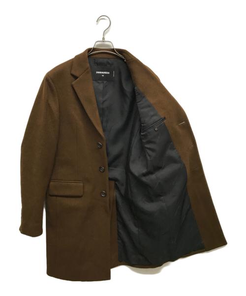 DSQUARED2（ディースクエアード）DSQUARED2 (ディースクエアード) チェスターコート ブラウン サイズ:44の古着・服飾アイテム