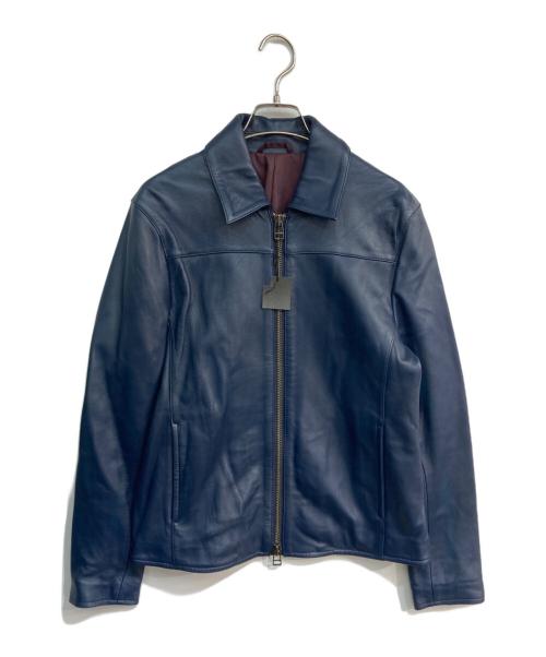 COMME CA ISM（コムサイズム）COMME CA ISM (コムサイズム) シングルレザージャケット ネイビー サイズ:Mの古着・服飾アイテム