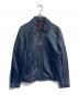 COMME CA ISM（コムサイズム）の古着「シングルレザージャケット」｜ネイビー