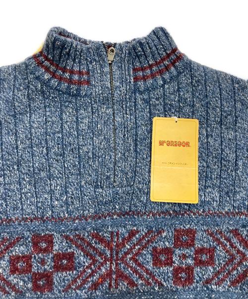 McGREGOR（マクレガー）McGREGOR (マクレガー) シルクブレンドハーフジップニット ネイビー サイズ:Mの古着・服飾アイテム