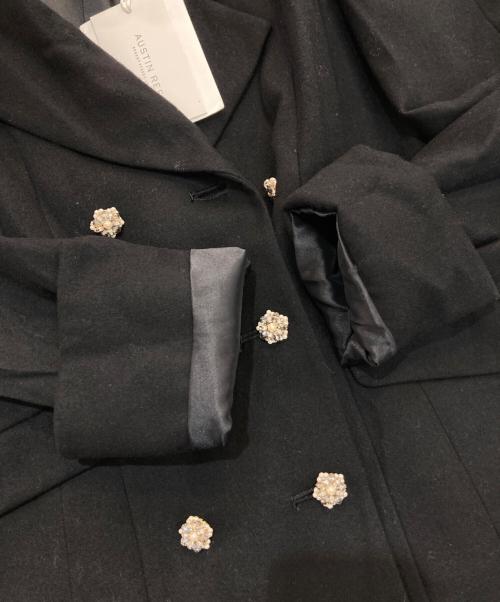 Austin Reed（オースチン リード）Austin Reed (オースチン リード) ウールビジュー釦ジャケット ブラック サイズ:38の古着・服飾アイテム