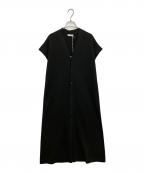 ATONエイトン）の古着「50/2NATURAL DYED ORGANIC VEST DRESS」｜ブラック