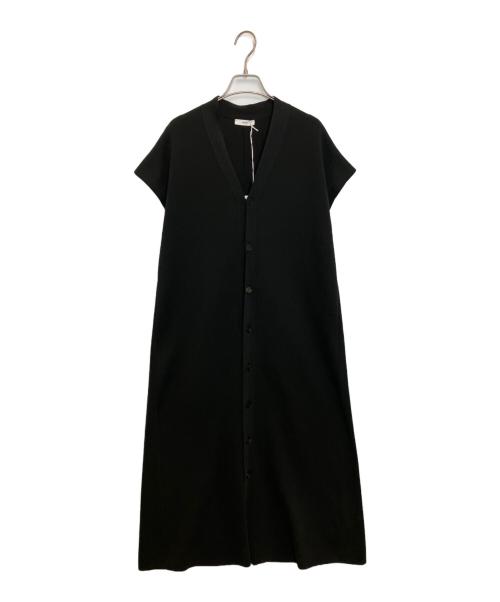 ATON（エイトン）ATON (エイトン) 50/2NATURAL DYED ORGANIC VEST DRESS ブラック サイズ:01の古着・服飾アイテム