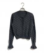 Gypsohilaジプソフィア）の古着「Dot cardigan」｜グレー