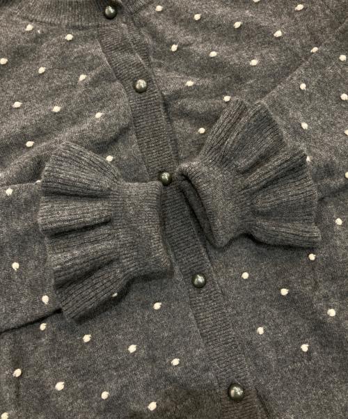 Gypsohila（ジプソフィア）Gypsohila (ジプソフィア) Dot cardigan グレー サイズ:Freeの古着・服飾アイテム