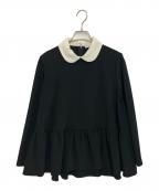YORIヨリ）の古着「ラウンドカラードレスブラウス」｜ブラック
