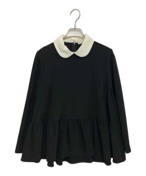 YORI（ヨリ）YORI (ヨリ) ラウンドカラードレスブラウス ブラック サイズ:36の古着・服飾アイテム