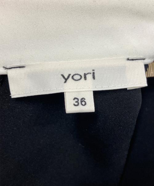 YORI（ヨリ）YORI (ヨリ) ラウンドカラードレスブラウス ブラック サイズ:36の古着・服飾アイテム