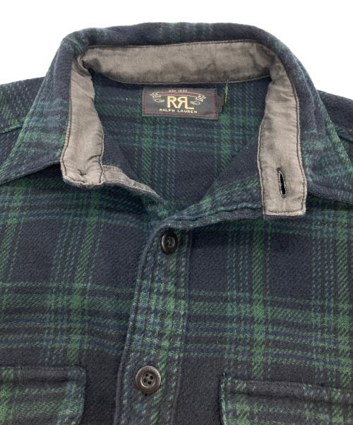 RRL（ダブルアールエル）RRL (ダブルアールエル) チェックネルシャツ グリーン サイズ:Sの古着・服飾アイテム