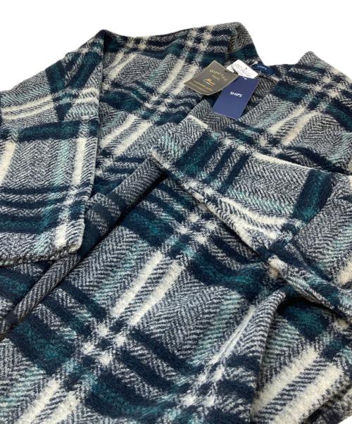 SHIPS（シップス）SHIPS (シップス) イタリアン チェック ショート 羽織り　ラグランカーディガン ネイビー サイズ:FREEの古着・服飾アイテム