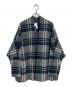 SHIPS（シップス）の古着「イタリアン チェック ショート 羽織り　ラグランカーディガン」｜ネイビー