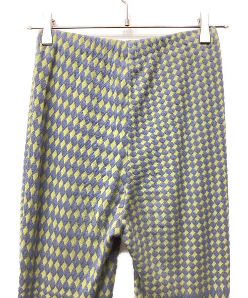 Mediam（ミディアム）Mediam (ミディアム) ダイヤモンドパターンフレアパンツ ブルー サイズ:1の古着・服飾アイテム