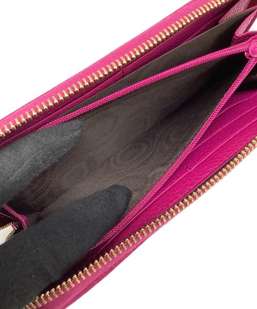 GUCCI（グッチ）GUCCI (グッチ) ラウンドファスナー インターロッキング ショッキングピンクの古着・服飾アイテム