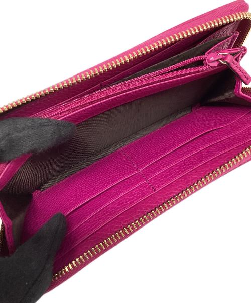 GUCCI（グッチ）GUCCI (グッチ) ラウンドファスナー インターロッキング ショッキングピンクの古着・服飾アイテム