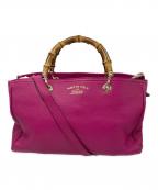 GUCCIグッチ）の古着「バンブーショッパー2WAYバッグ」｜ピンク