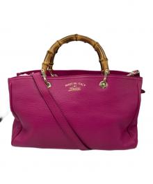 GUCCI（グッチ）の古着「バンブーショッパー2WAYバッグ」｜ピンク