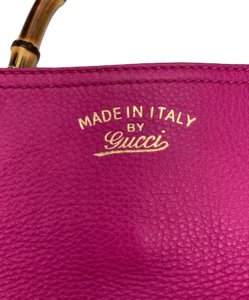 GUCCI（グッチ）GUCCI (グッチ) バンブーショッパー2WAYバッグ ピンクの古着・服飾アイテム