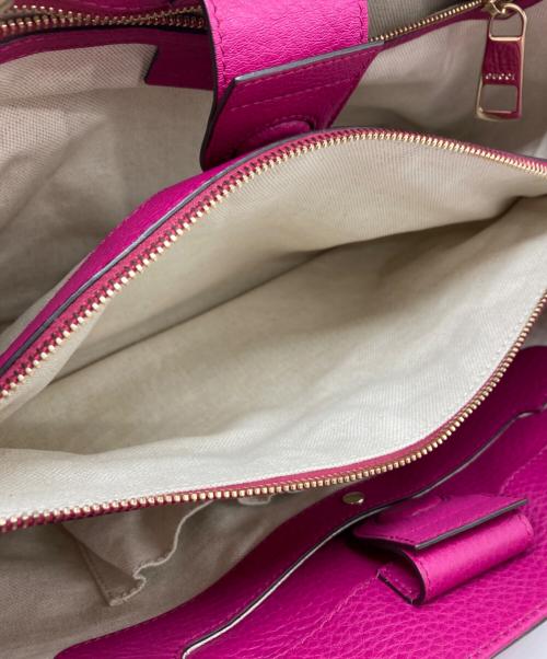 GUCCI（グッチ）GUCCI (グッチ) バンブーショッパー2WAYバッグ ピンクの古着・服飾アイテム