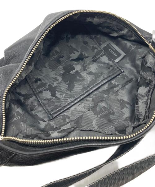 aniary（アニアリ）aniary (アニアリ) レザーウエストバッグ ブラックの古着・服飾アイテム