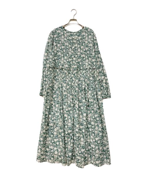 JOURNAL STANDARD relume（ジャーナルスタンダード レリューム）JOURNAL STANDARD relume (ジャーナルスタンダード レリューム) コットンボイルクリンクルシャーリングワンピース グリーン サイズ:Fの古着・服飾アイテム