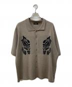 chronoizmクロノイズム）の古着「FLOWER KNIT」｜ベージュ