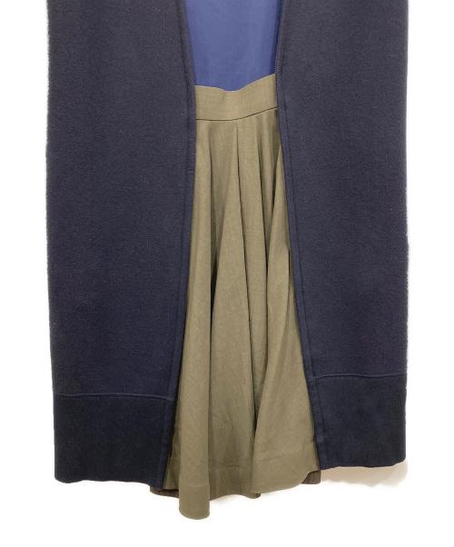 sacai（サカイ）sacai (サカイ) ドッキングスウェットワンピース ネイビー サイズ:2の古着・服飾アイテム