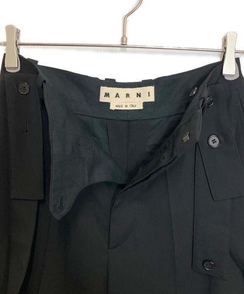 MARNI（マルニ）MARNI (マルニ) トロピカルウールサスペンダーパンツ ブラック サイズ:44の古着・服飾アイテム
