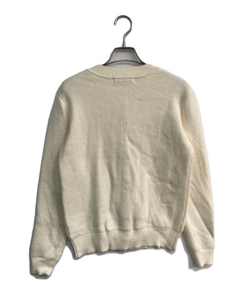 JENNE（ジェンヌ）JENNE (ジェンヌ) ベロアリボンカーディガン アイボリー サイズ:Sの古着・服飾アイテム