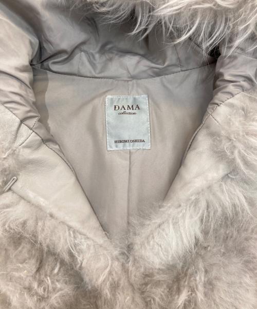 DAMA collection（ダーマコレクション）DAMA collection (ダーマコレクション) カシミヤファー&ラムファー フード付きジレ　 ベージュ サイズ:1の古着・服飾アイテム