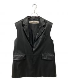 PRANK PROJECT（プランクプロジェクト）の古着「Vegan Leather Cut-off Gilet」｜ブラック