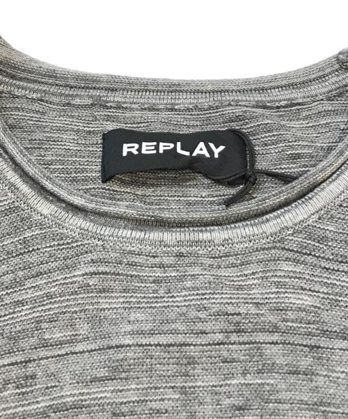 REPLAY（リプレイ）REPLAY (リプレイ) コトンカシミヤニット グレー サイズ:Lの古着・服飾アイテム