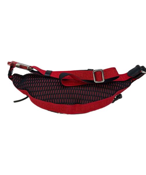 Christian Louboutin（クリスチャン・ルブタン）Christian Louboutin (クリスチャン・ルブタン) スタッズウエストバッグ ブラック×レッドの古着・服飾アイテム