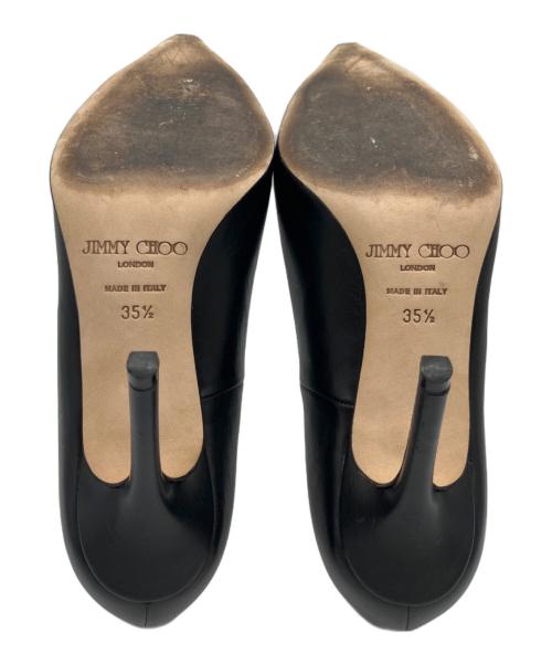 JIMMY CHOO（ジミーチュウ）JIMMY CHOO (ジミーチュウ) ポインテッドトゥヒールパンプス ブラック サイズ:35 1/2の古着・服飾アイテム