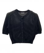 theory luxeセオリーリュクス）の古着「メッシュカーディガン」｜ブラック