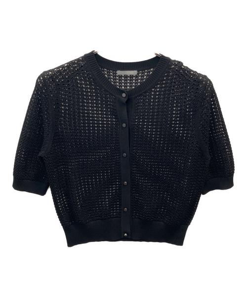theory luxe（セオリーリュクス）theory luxe (セオリーリュクス) メッシュカーディガン ブラック サイズ:40の古着・服飾アイテム