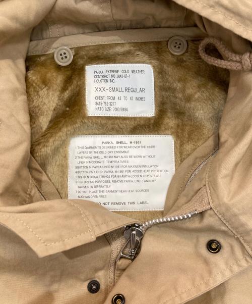 HOUSTON（ヒューストン）HOUSTON (ヒューストン) M-51PARKA　5409M ベージュ サイズ:XXXSの古着・服飾アイテム