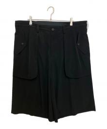 Yohji Yamamoto pour homme（ヨウジヤマモト プールオム）の古着「サイドガセットポケットショートパンツ」｜ブラック